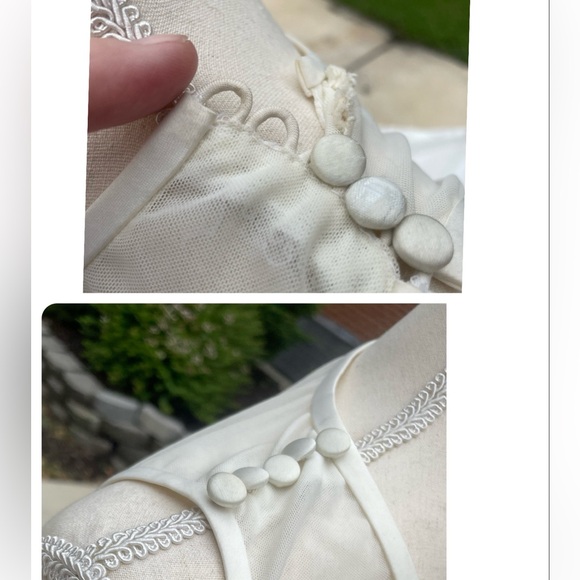 Bridal Originals Cream Wide Edging Sleeveless Beaded Wedding Dress - Picture 11 of 13